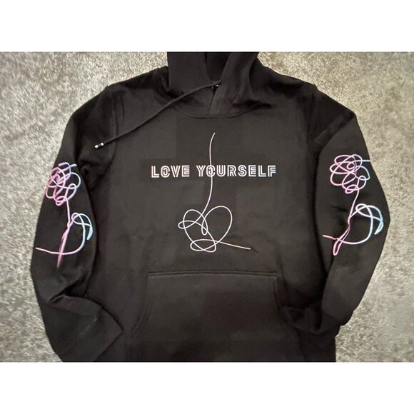 KPOP "LOVE YOURSELF" Hoodie Sweatshirt Sz Small South Korean Boy Band - Picture 2 of 12
